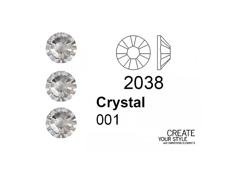 Swarovski-Strass, flacher crystal (20 Stk.)