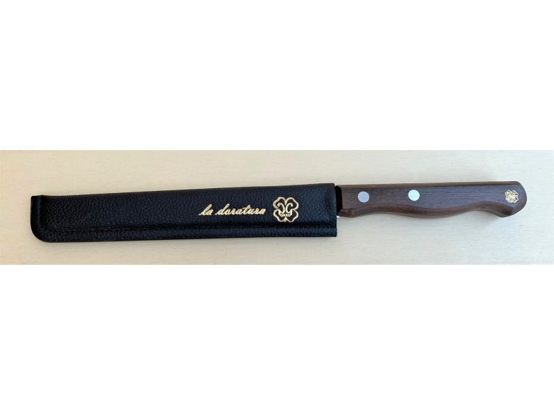 Medium gilding knife with leather case, length 17,5 cm, high quality PG
