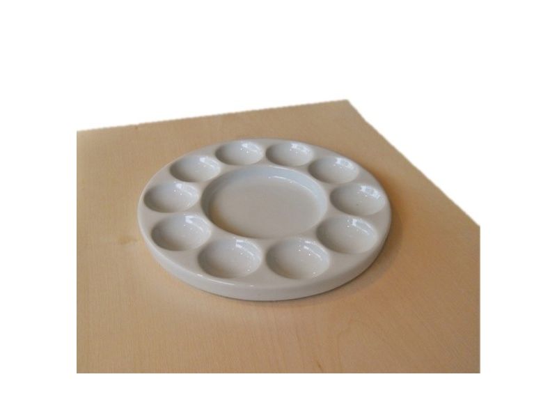 Palette ronde en cramique 18 cm. avec 11 rainures