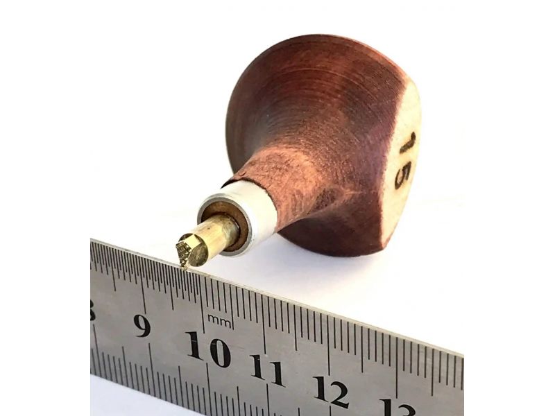 PUNCH n.15 TRIANGULAR WITH DOTS DIAM. 4.5 mm WITH WOODEN KNOB