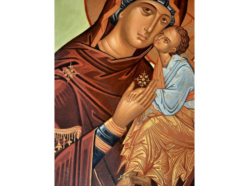 Mother of God of the Veneto-Cretan school 24x32 cm
