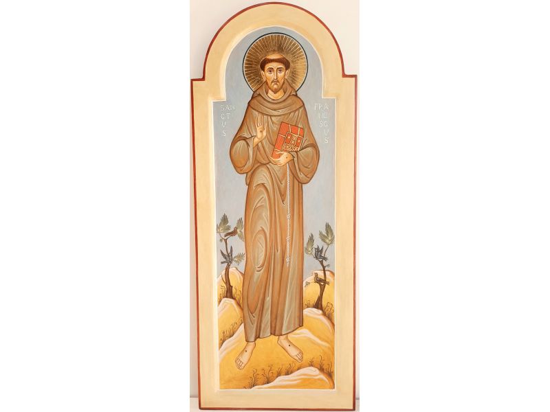 Icona San Francesco 20x50 cm con arco