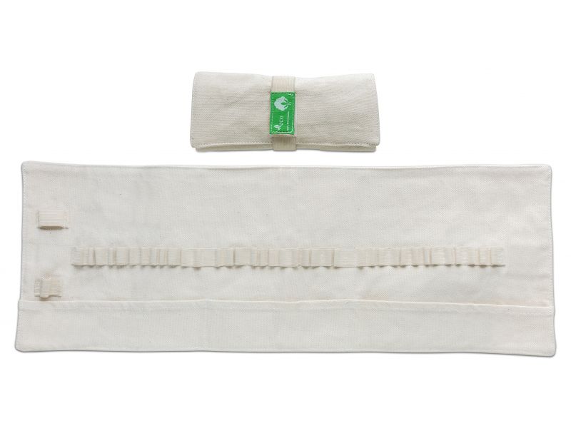 Porte-pinceaux en tissu 20x59 cm. blanc