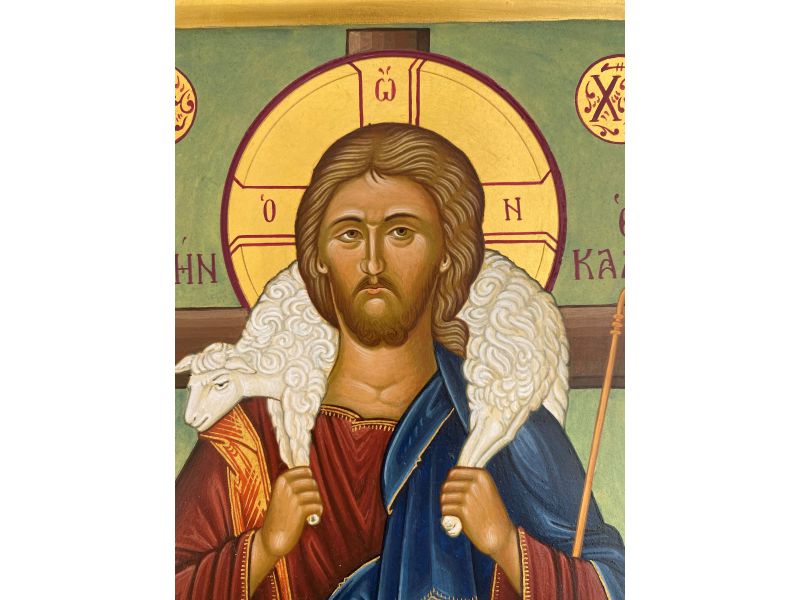 Icono Cristo Buen Pastor 20x25 cm