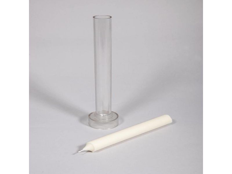 Kerzenform aus Polycarbonat, 2,5 cm , H. 27cm