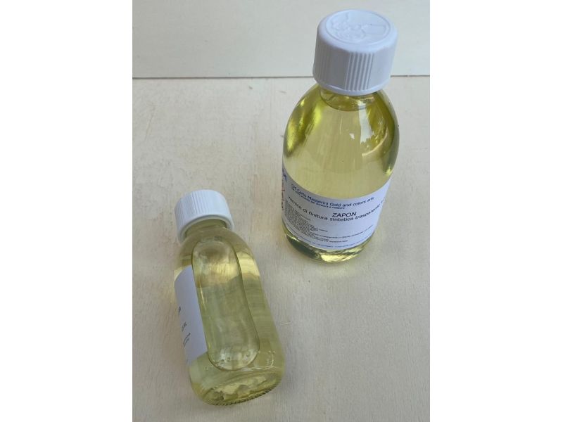 Protective varnish for gold leaf, Zapon (nitro base), Masserini