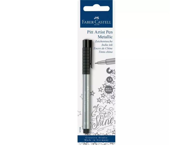 Pitt Artist Pen Metallic 1.5 Tuschestift, siber