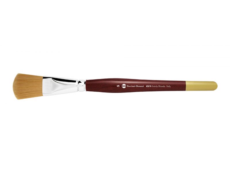 Synthetic gold, standarine, short handle brush, series 45 / S Borciani-Bonazzi