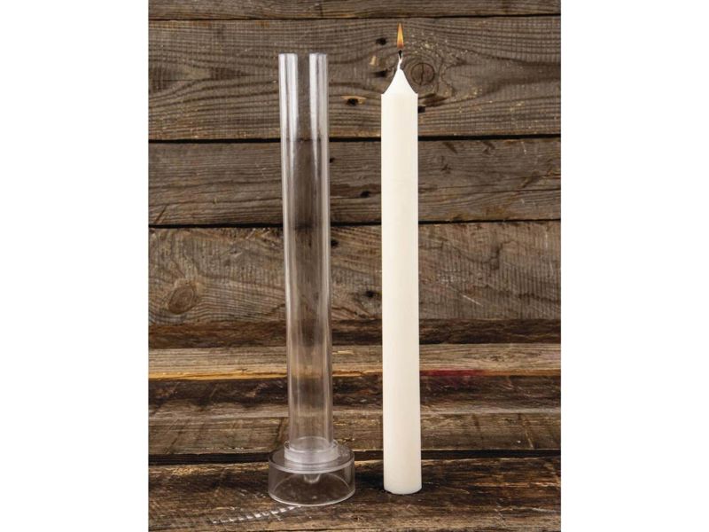 Stampo candela in policarbonato, 2,5cm , h. 27cm