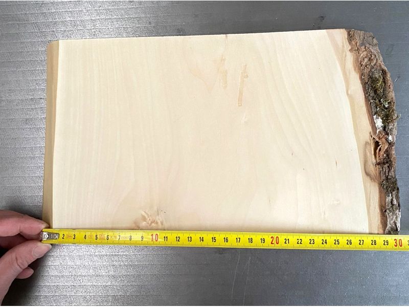 Pieza nico de madera maciza de tilo con corteza, para pirograbado, 30x17 cm