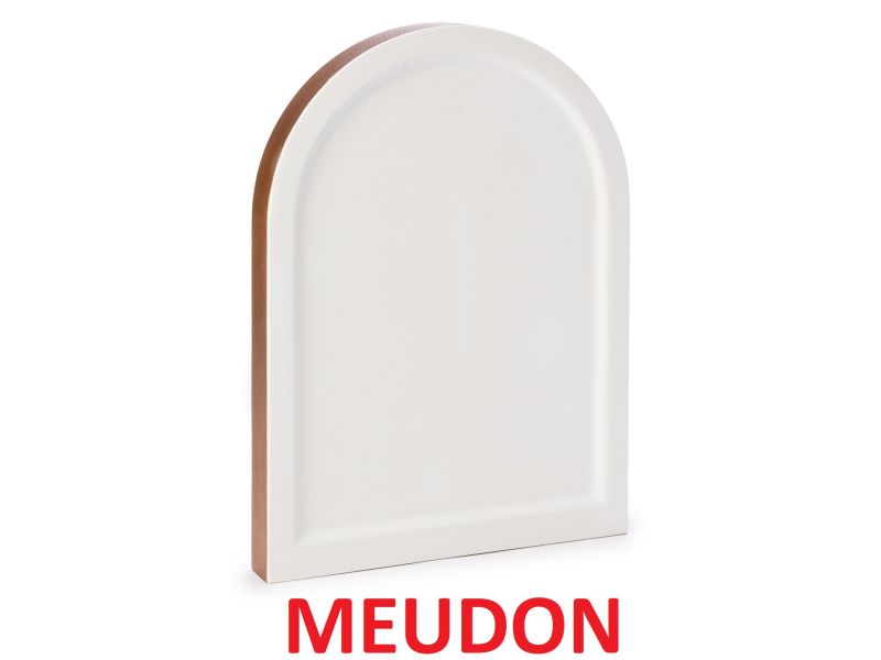Planche d'icne en tilleul, MINI, avec arc, avec cadre creuse, enduite MEUDON(technique de l'tang)