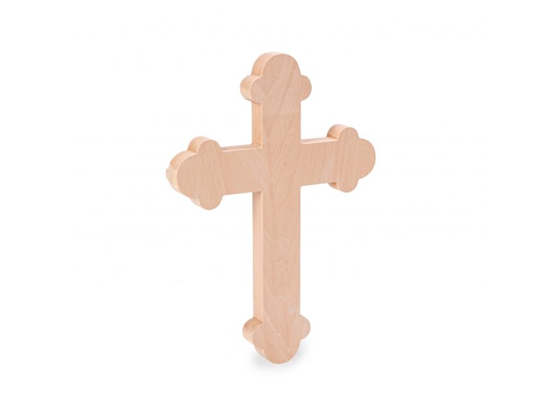 Cruz de altar, lisa (plana), solo madera (en bruto)