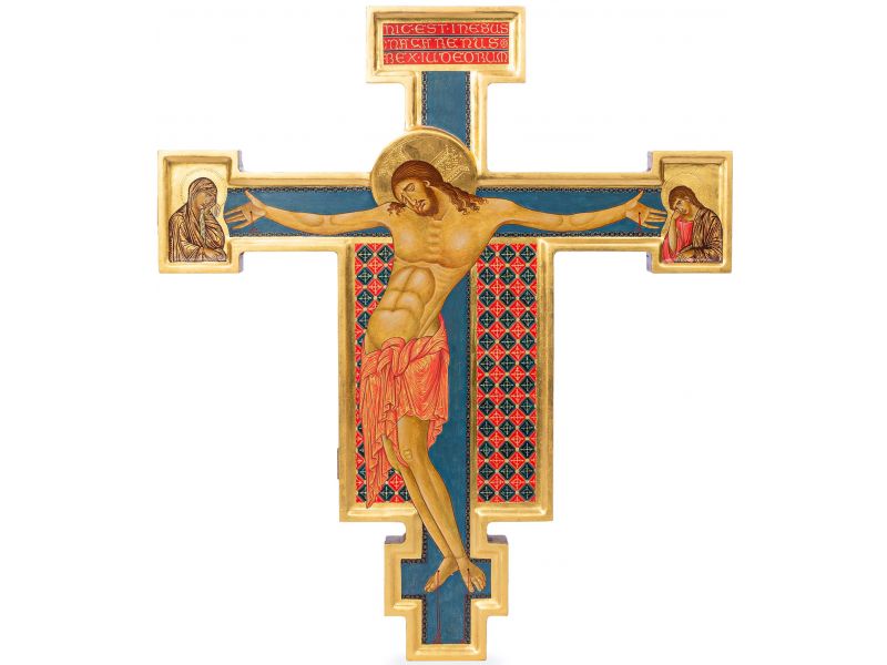 Crucifix de Cimabue h. 50 cm avec pidestal