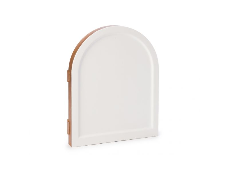 Poplar icon board, arched, cradle, wedges, with gesso