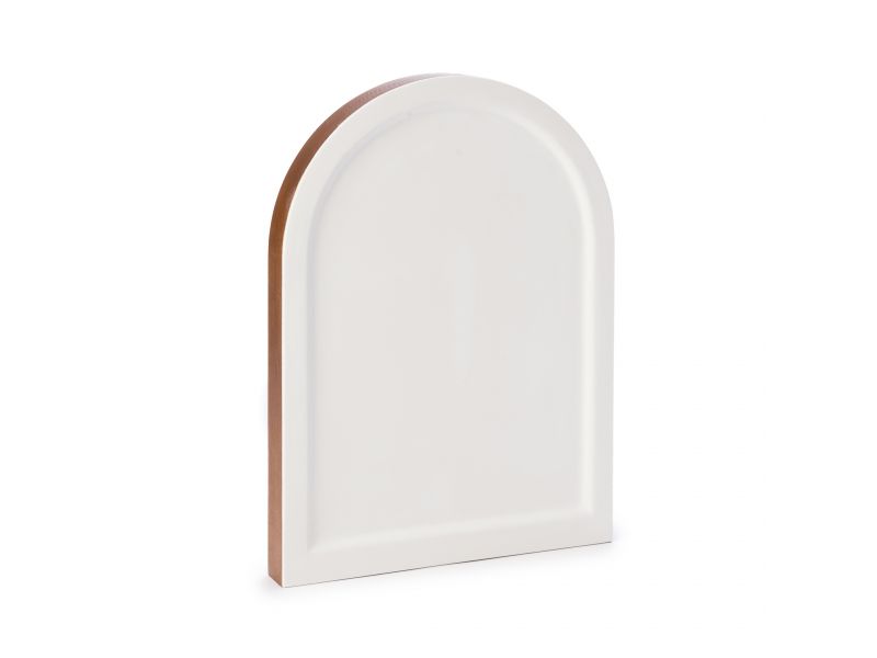 Poplar icon board, arched, cradle, with gesso
