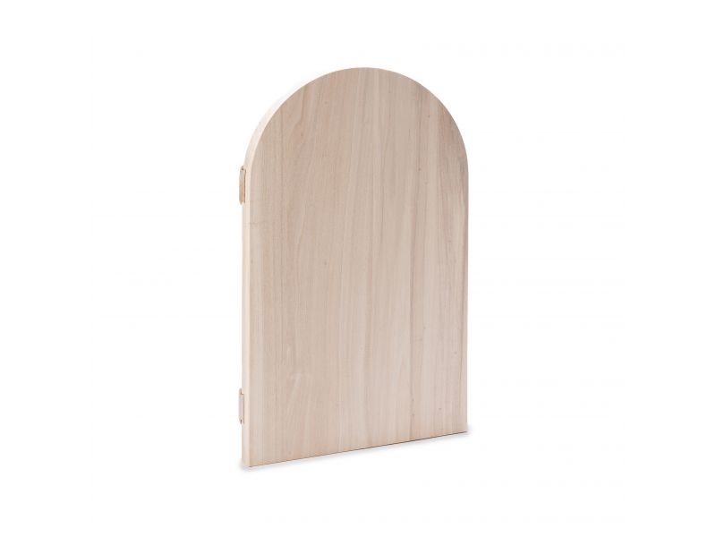 Poplar icon board, arched, smooth, wedges, raw