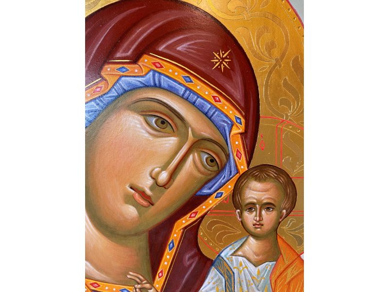 Icon Mother of God of Kazan 21x28 cm