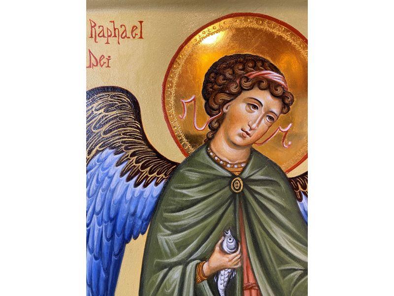 Disegno Arcangelo Raffaele Tobiolo E L'Arcangelo Raffaele Gruppo