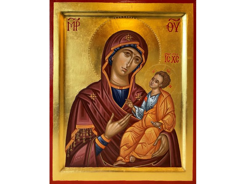 Icono Madre de Dios Odigitria 20x25 cm