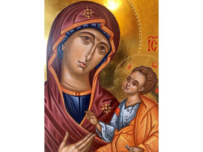 Icono Madre de Dios Odigitria 20x25 cm