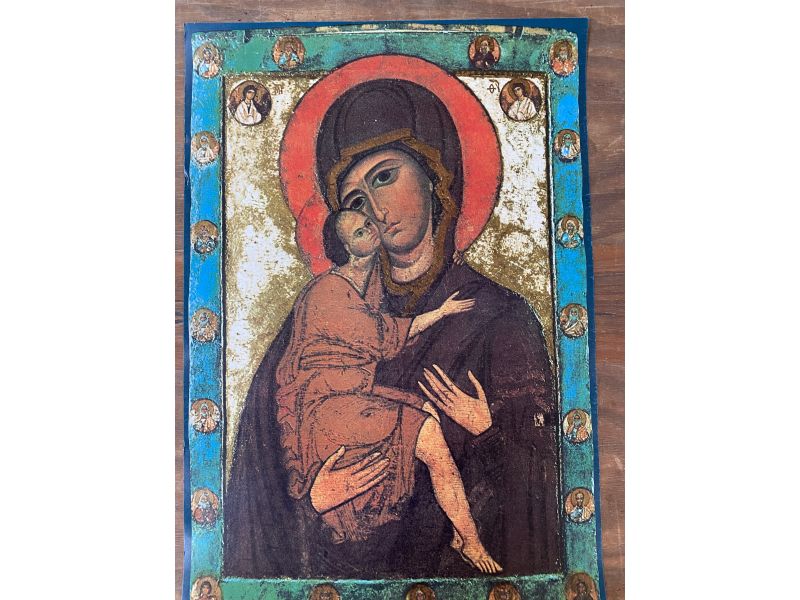 Stampa icona Madre di Dio della Tenerezza di Beloozero