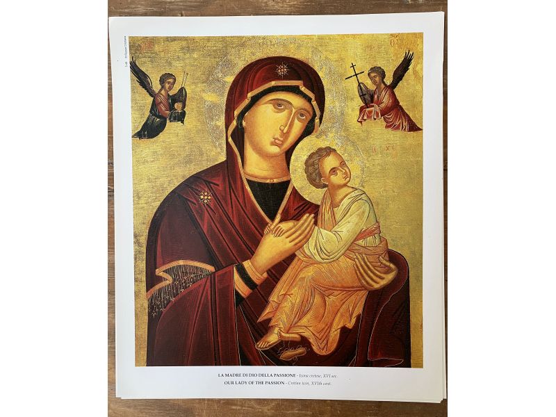 Print on paper Mother of God of the Passion (Cretan icon)