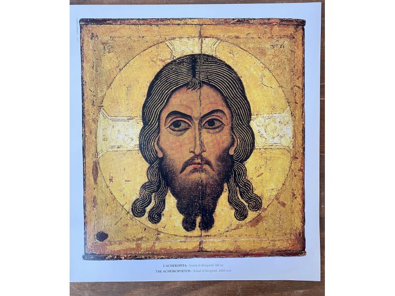 Stampa icona Acheropita scuola di Novgorod