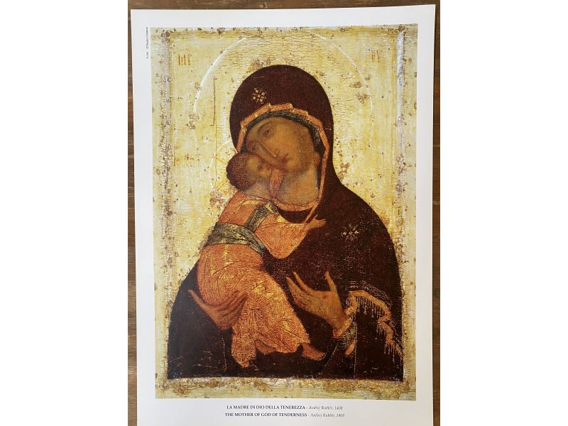 Stampa Icona Madre Di Dio Della Tenerezza Di Rublev 22, 5x32 Cm - Dal Molin
