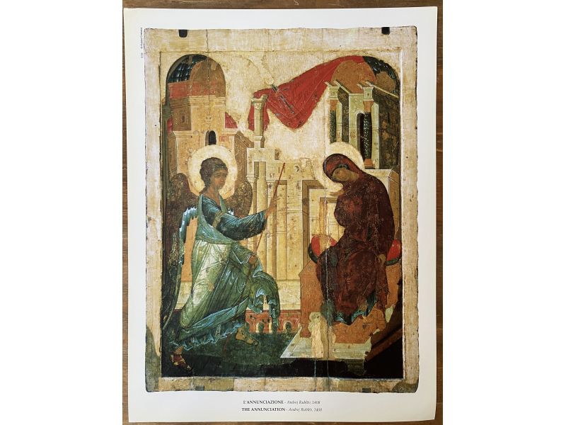 Print, Annunciation icon (Rublev) 24x32 cm