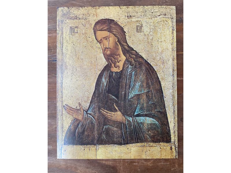 Stampa icona San Giovanni Battista (Deesis scuola di Rublevj)