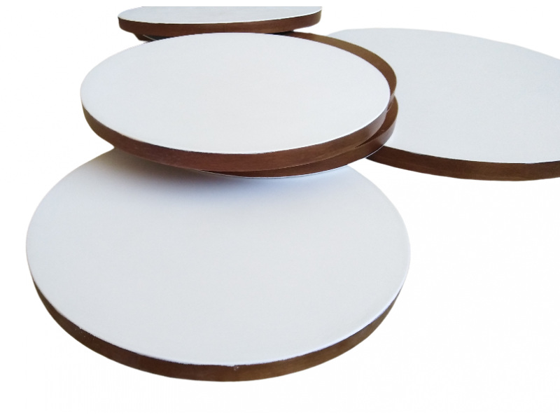Multilayer icon board smooth round, edged, with gesso