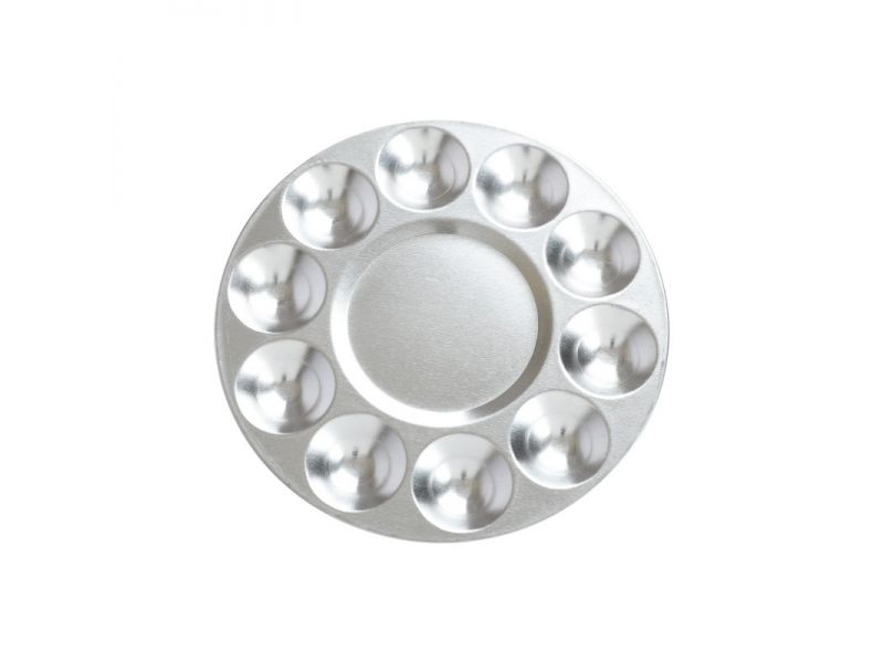 Paleta de aluminio, redonda, 10 agujeros diam. 17 cm