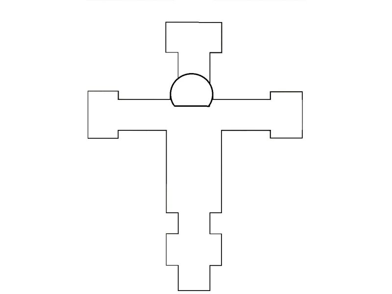 Croce Giunta Pisano di S. Maria degli Angeli, liscia, aureola, grezza