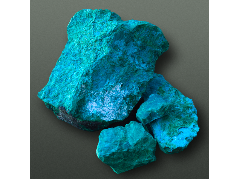 Chrysocolle naturelle, pigment broy fin, Master Pigments USA