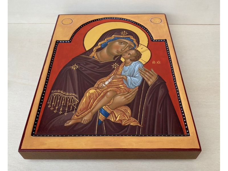 Icona Madre Di Dio Della Tenerezza (modello Cretese) 24x32 Cm - Dal Molin