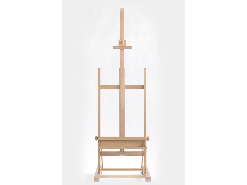 Cavalletto Da Studio H-Frame In Legno Di Faggio – Regolabile E Robusto Per Artisti Professionisti – Colore Noce - 2