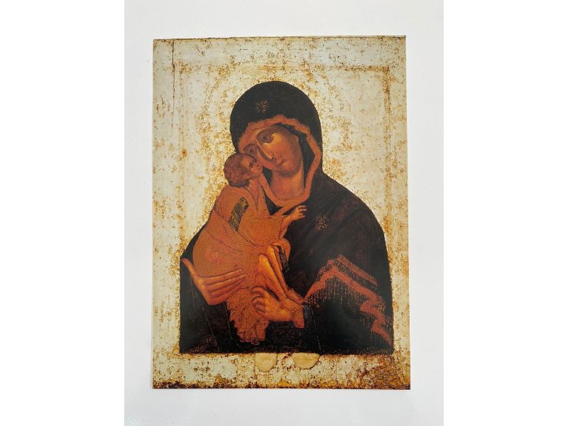 Stampa icona Madre di Dio della Tenerezza del Don 22x30 cm