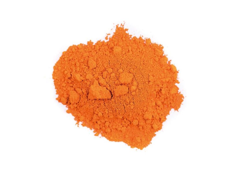 Orange lead Minium, contains lead, Kremer pigment (42500)