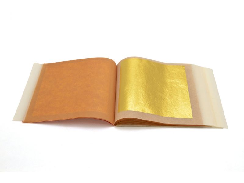 Broschre von Blattgold 25 Bltter gelb 23 kt