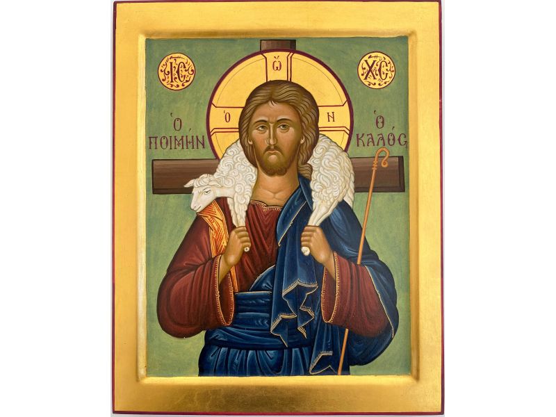 Icona Cristo Buon Pastore 20x25 cm