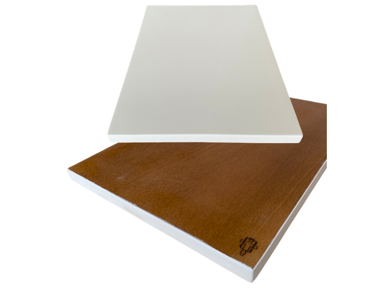 Multilayer icon board smooth, edged, with gesso front and side