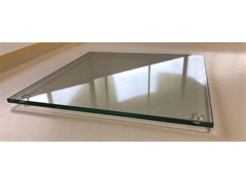 Placa de vidrio, gruesa. 1 cm (con pies antideslizantes)