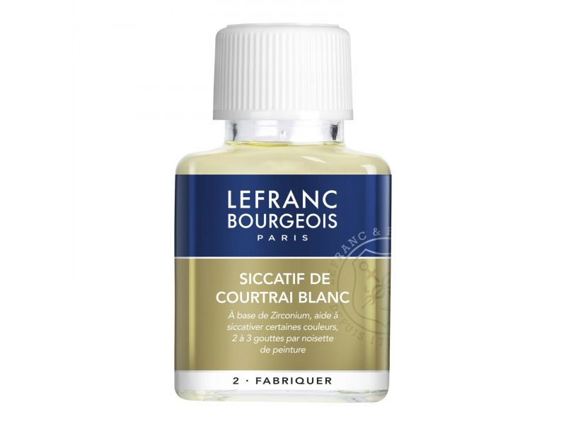 Courtrai siccative white bottle of 75 ml Lefranc