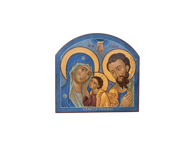 Ikone Heilige Familie 30x28 cm mit Bogen