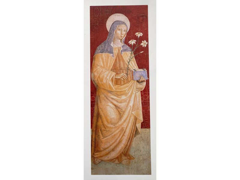 Print, Santa Chiara fresco by Tiberio d'Assisi