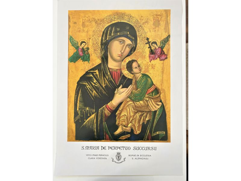 Print, icon of Our Lady of Perpetual Help (original Chiesa di Sant'Alfonso all'Esquilino, Roma)
