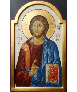Icône Christ Pantocrator 21x35 cm avec arche