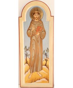 St. Francis Ikone 20x50 cm mit Bogen