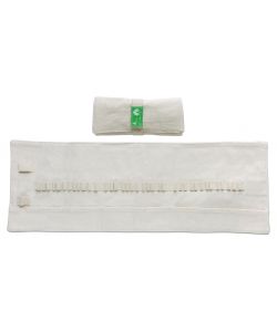 Portapennelli in tessuto 20x59 cm. bianco