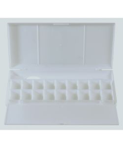 Palette-conteneur 30x13,5x2,2cm plastique 18 cellules, compartiment à pinceaux